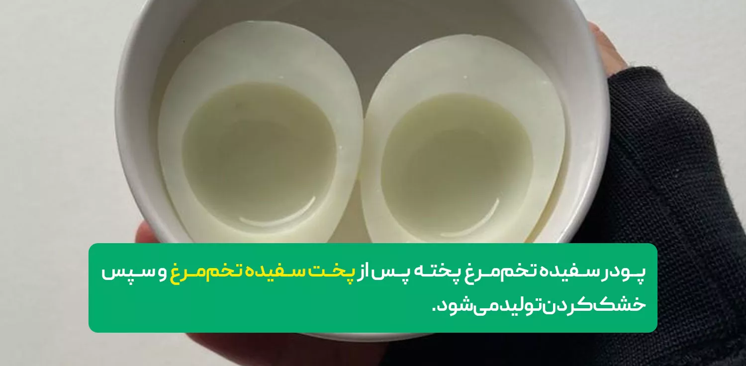 پودر سفیده تخم‌مرغ پخته