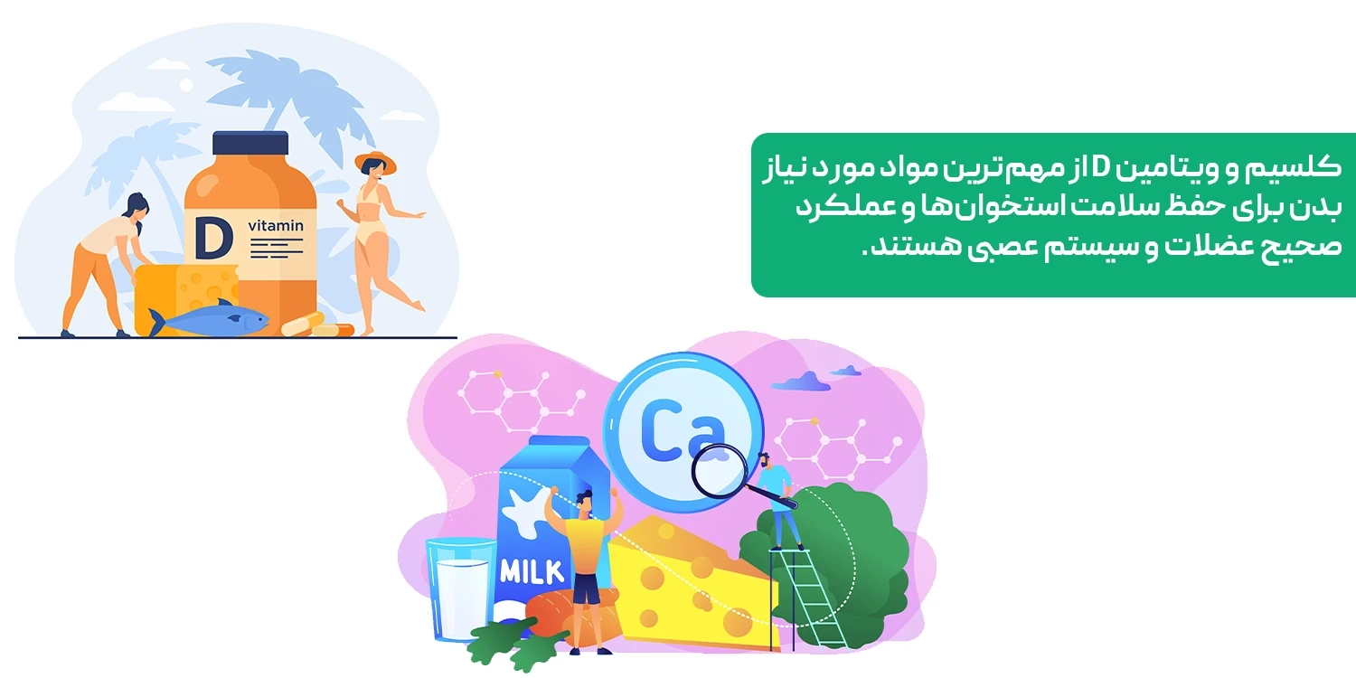 اهمیت کلسیم و ویتامین D در بدن