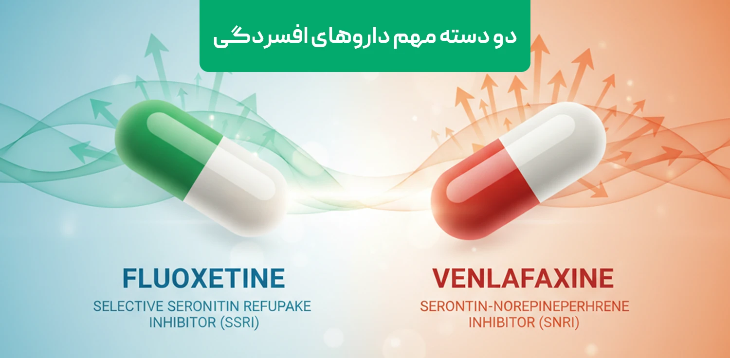 دو دسته مهم داروهای ضد افسردگی عبارت اند از: SSRI ها و SNRI ها