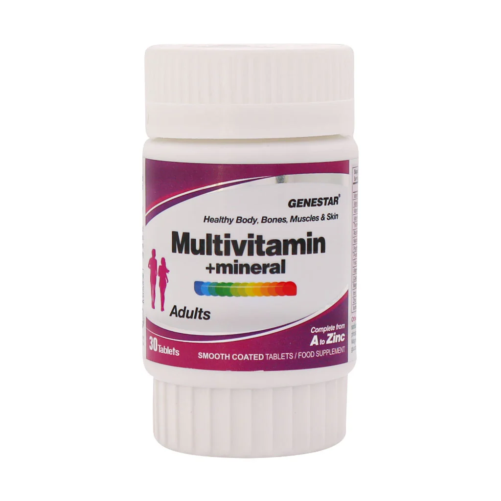 قرص مولتی ویتامین مینرال ژن استار 30 عدد(قوطی) 0