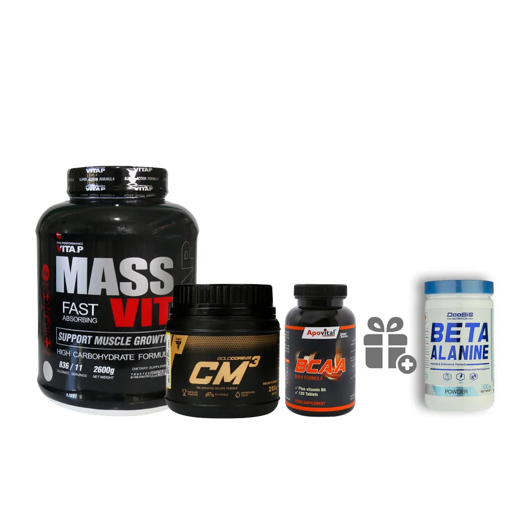 پکیج افزایش وزن و حجم + هدیه بتاآلانین پودری دوبیس