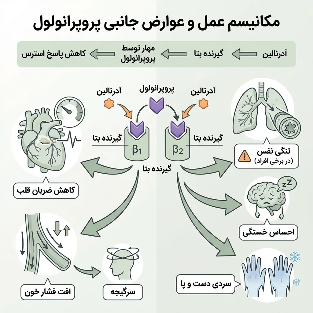 مکانیسم اثر و عوارض پراپرانول