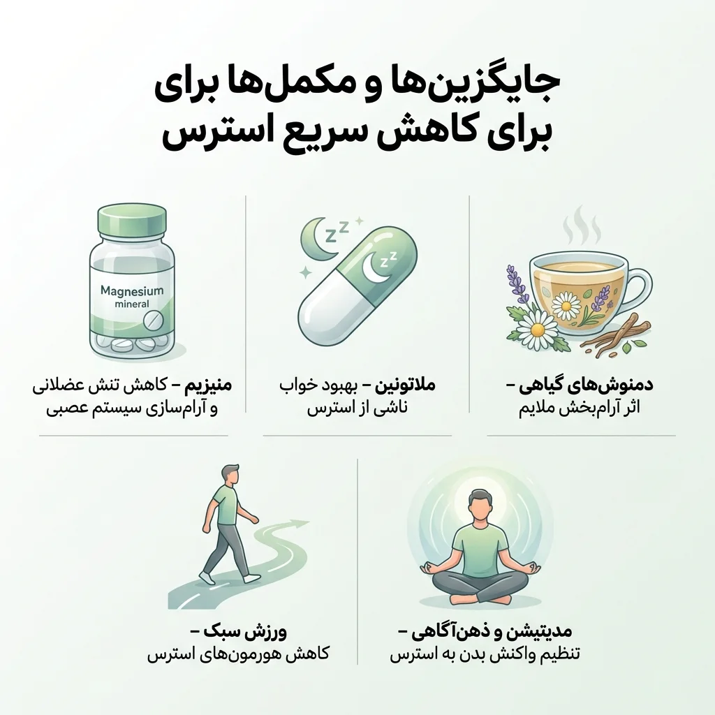 مکمل های غذایی برای کاهش استرس