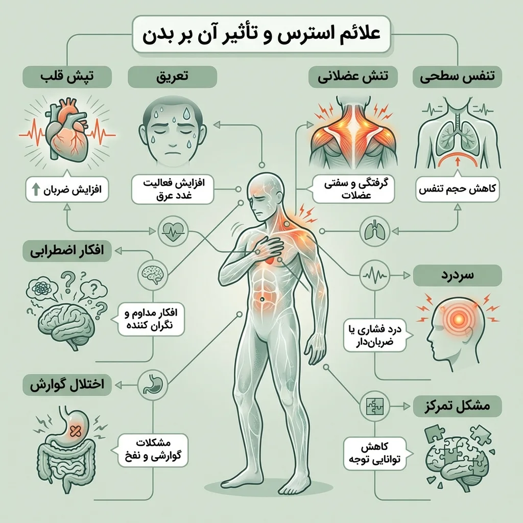 علائم استرس و تاثیر ان بر بدن در دوران جنگ
