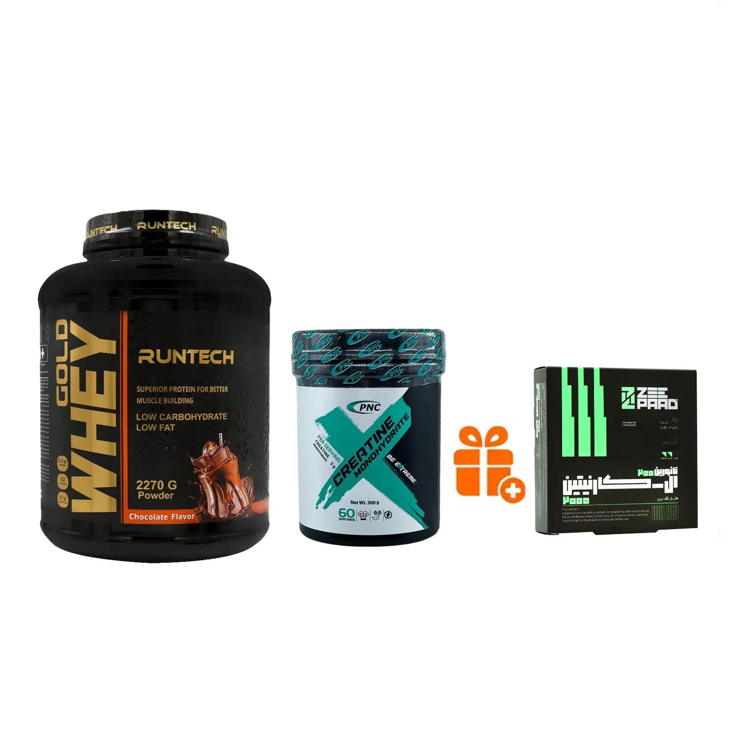 پکیج وی 2270 رانتک + کراتین مونوهیدرات کارن + هدیه ال کارنیتین زی پاد