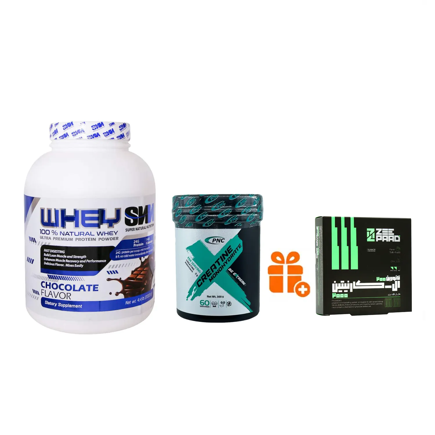 پکیج وی 2002 گرمی اس ان ان + کراتین مونوهیدرات کارن + هدیه ال کارنیتین زی پاد