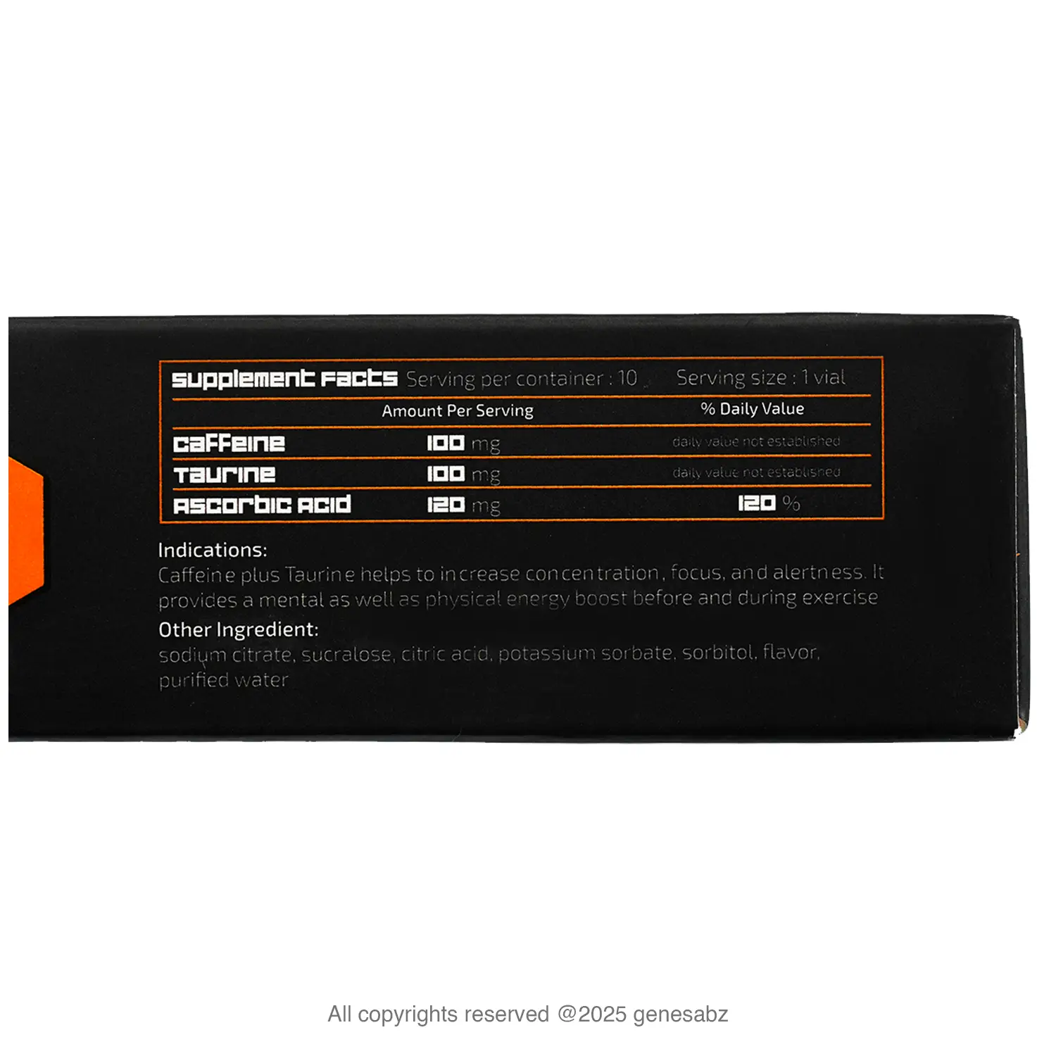 ویال خوراکی کافئین تائورین 100 میلی گرم زی پاد 0