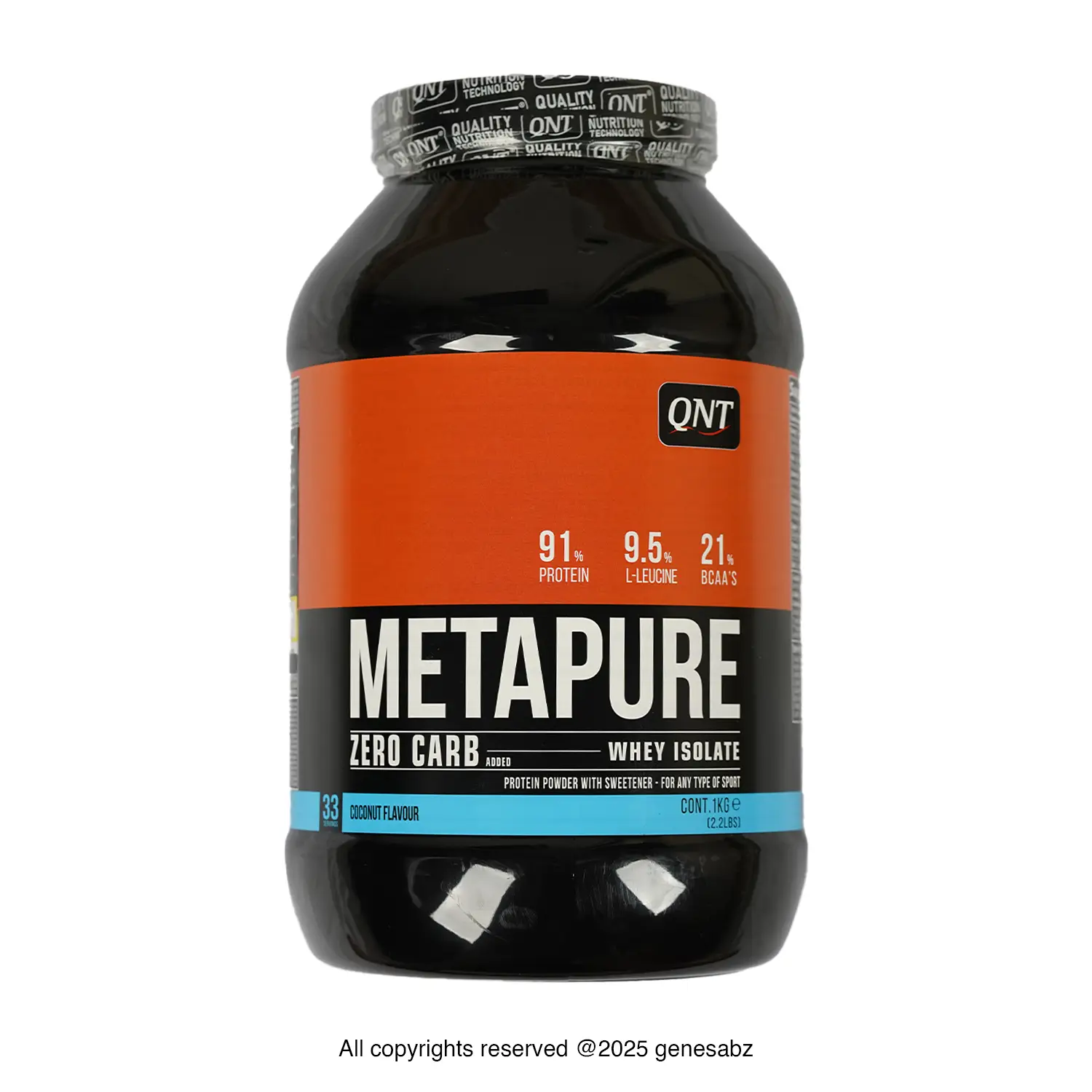 پروتئین وی ایزوله متاپیور زیرو کرب کیو ان تی 1000 گرم