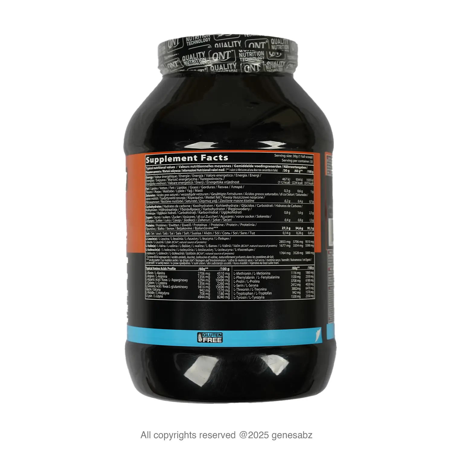 پروتئین وی ایزوله متاپیور زیرو کرب کیو ان تی 1000 گرم 0