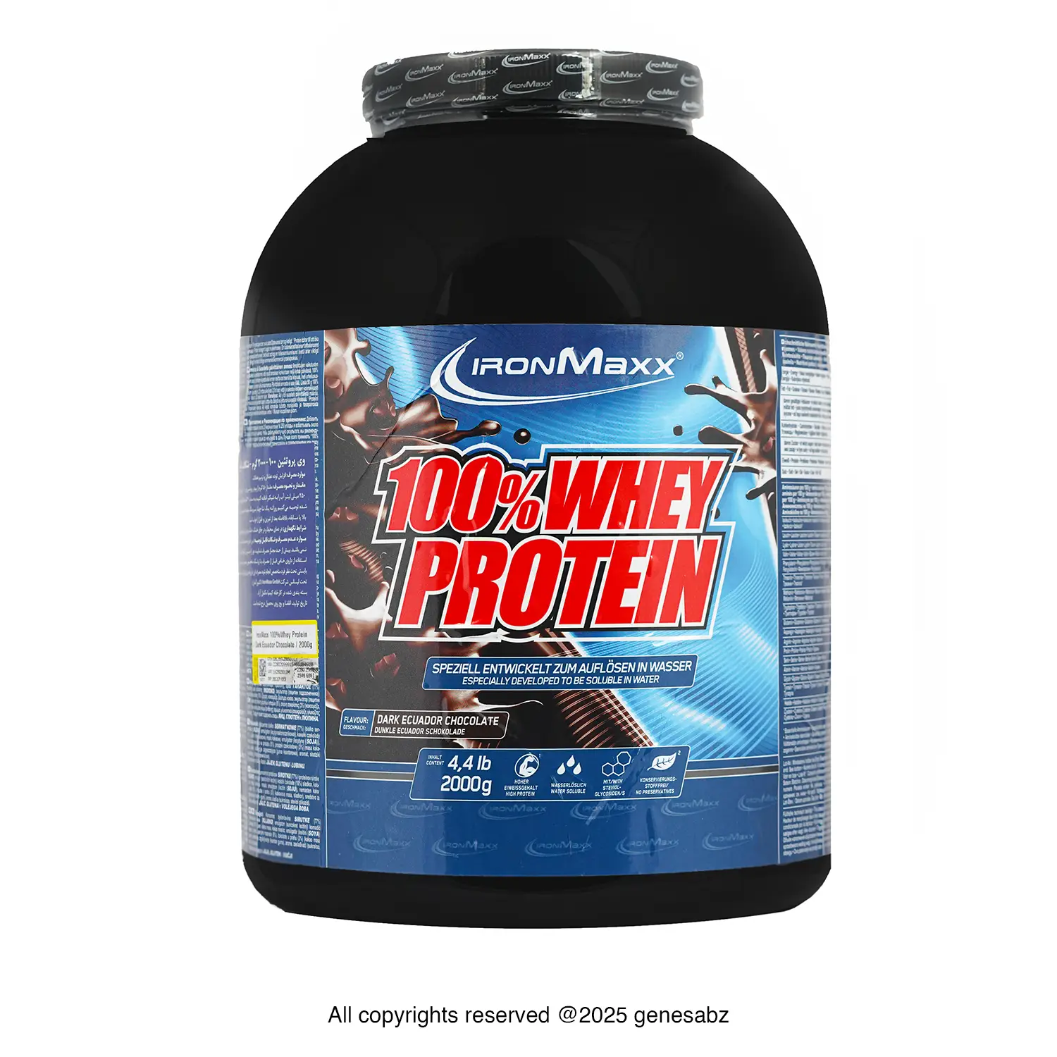 ٖٖپودر پروتئین وی 100 درصد آیرون مکس وزن 2000 گرم