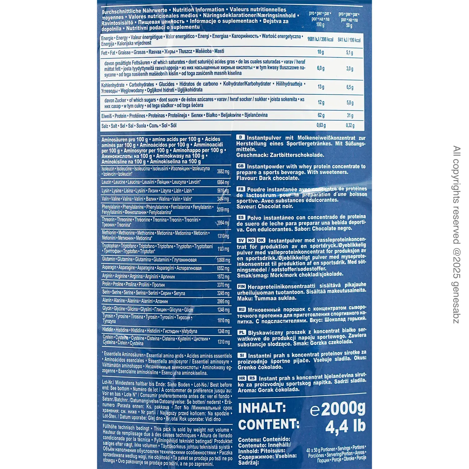 ٖٖپودر پروتئین وی 100 درصد آیرون مکس وزن 2000 گرم 1