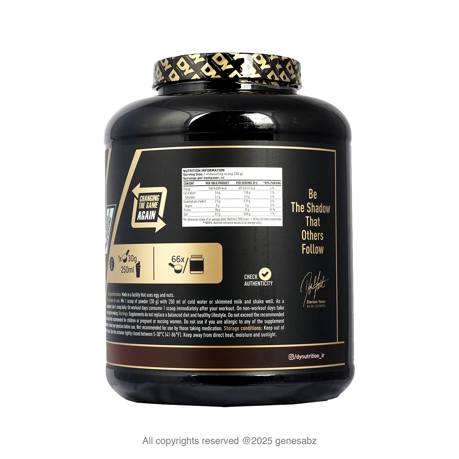 پودر پروتئین شادو وی ایزوله دوریان یتس (دی وای | dy) 0