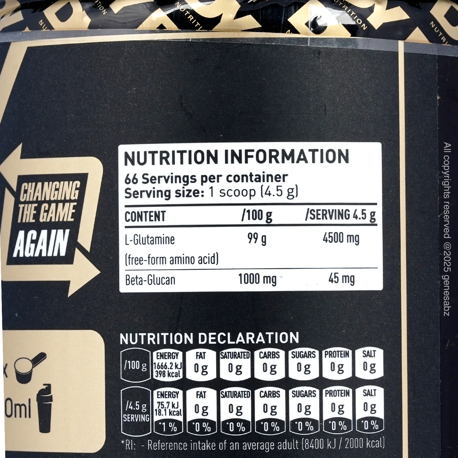 پودر گلوتامین دوریان یتس (دی وای | DY) 300 گرمی 0