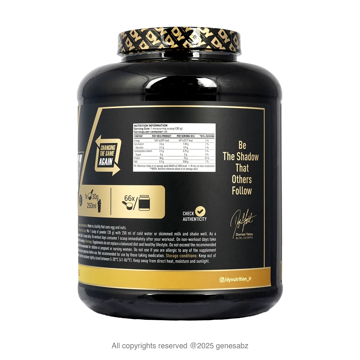 پودر پروتئین شادو وی ایزوله دوریان یتس (دی وای | dy) 6