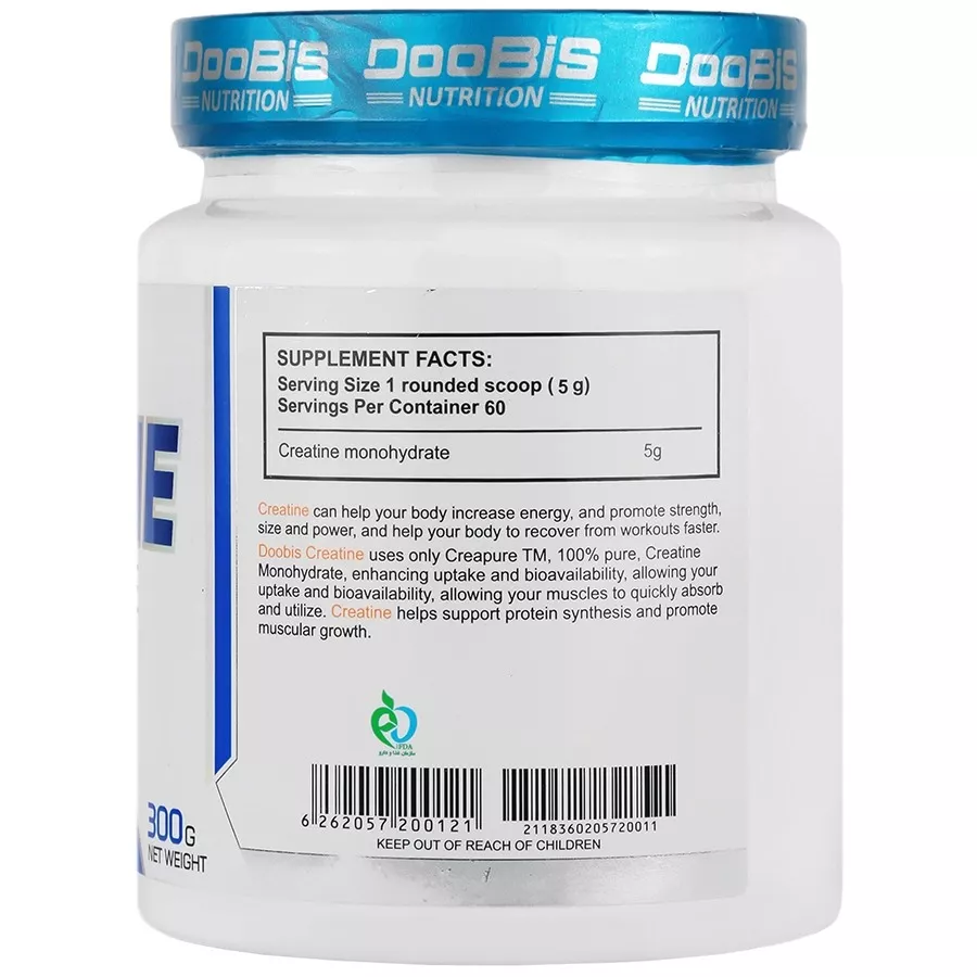 پودر کراتین مونوهیدرات 100% دوبیس 300 گرمی 0