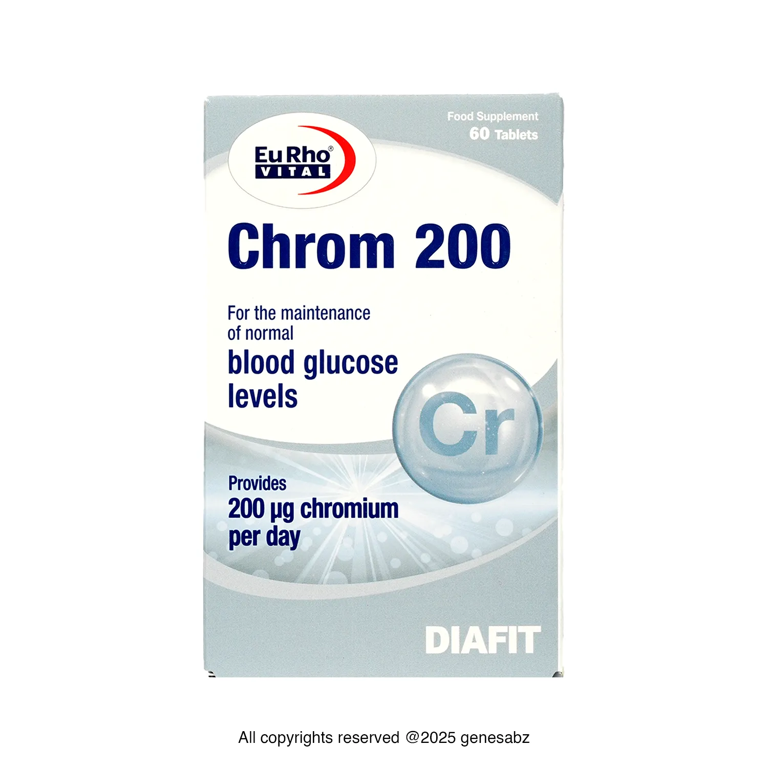 قرص کروم 200 میکروگرم یوروویتال بسته 60 عددی 0