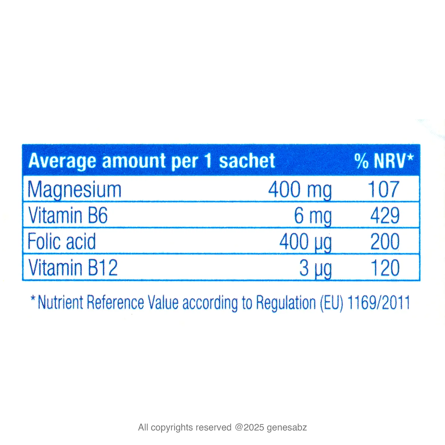 ساشه منیزیم 400 یوروویتال 0