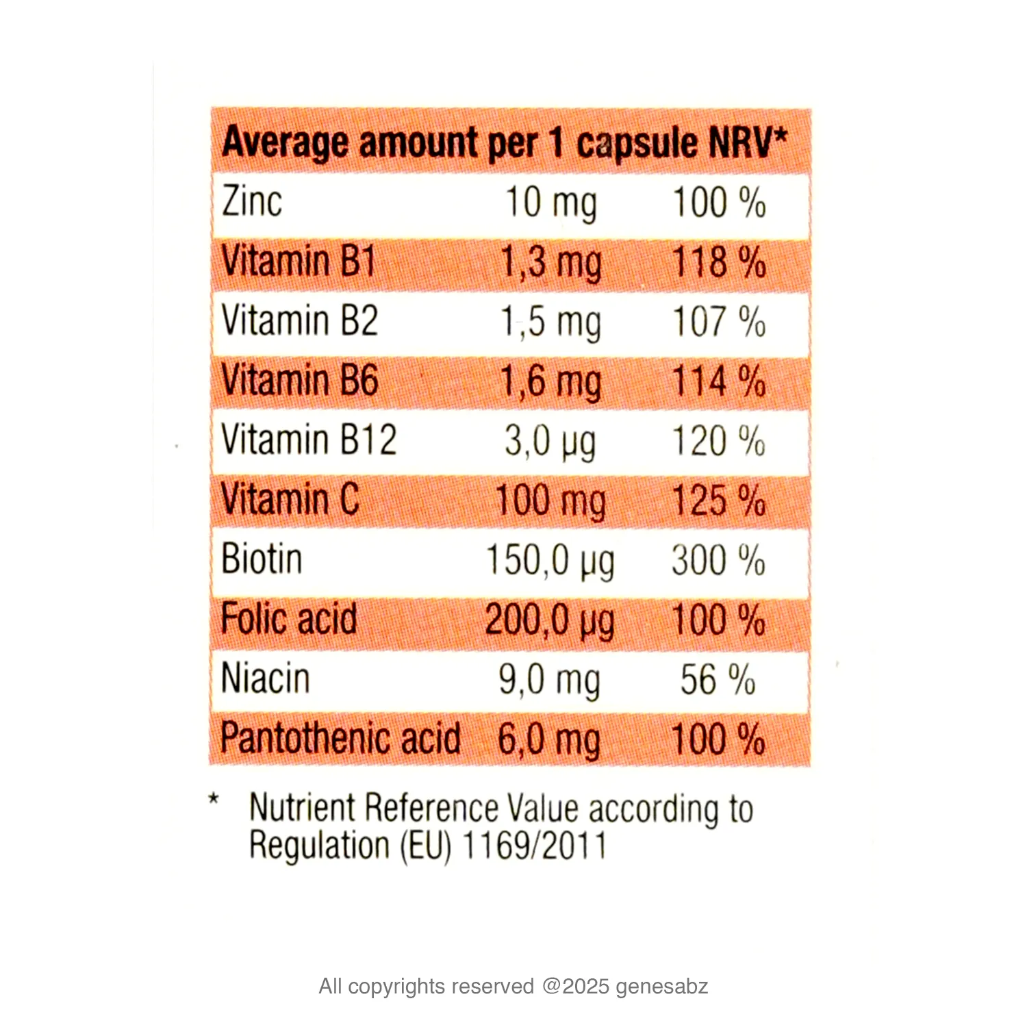 کپسول زینک پلاس یوروویتال بسته 60 عددی 1