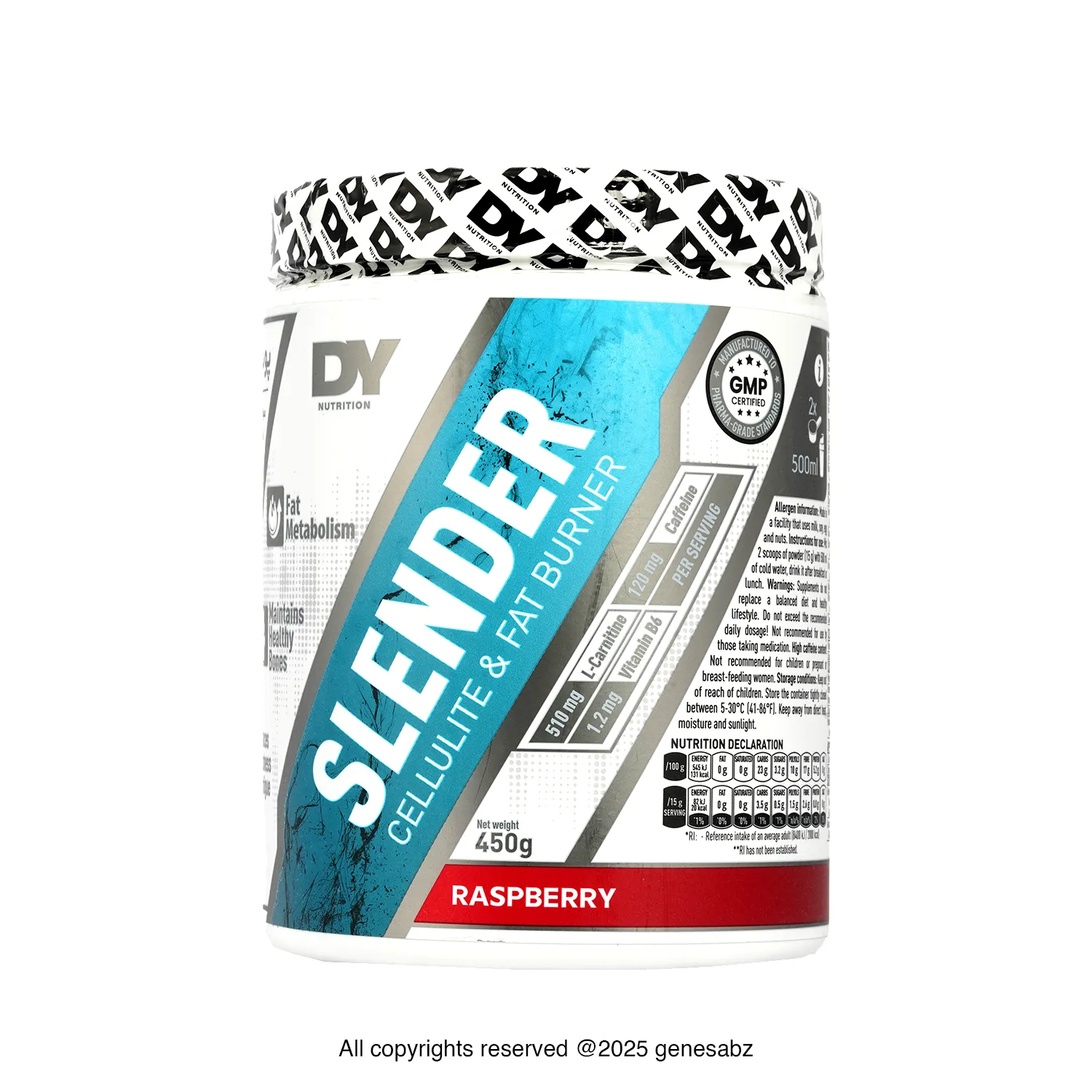 پودر اسلندر انتی سلولیت و فت برنر دوریان یتس (دی وای | DY) 450 گرمی