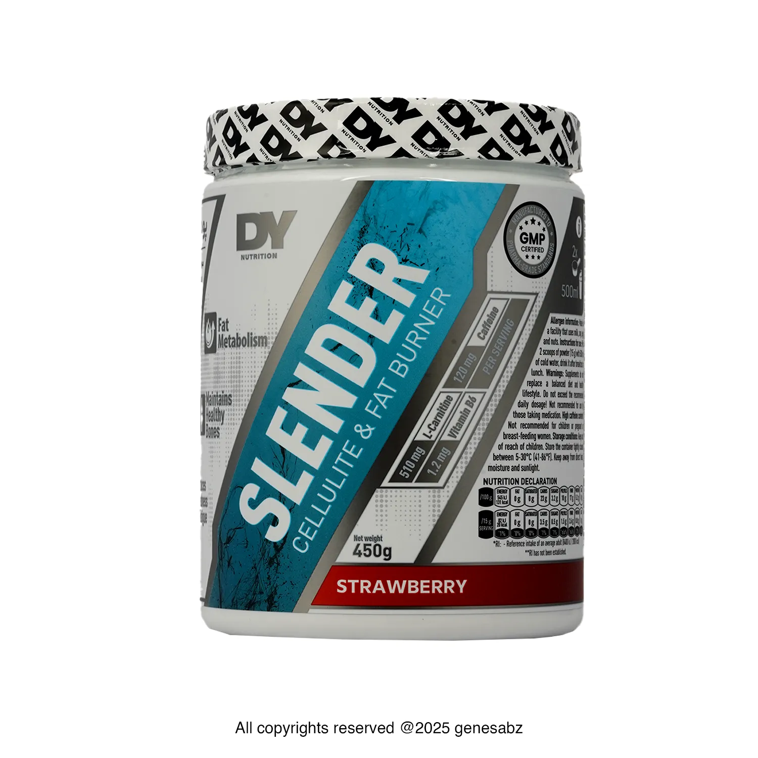 پودر اسلندر انتی سلولیت و فت برنر دوریان یتس (دی وای | DY) 450 گرمی 5