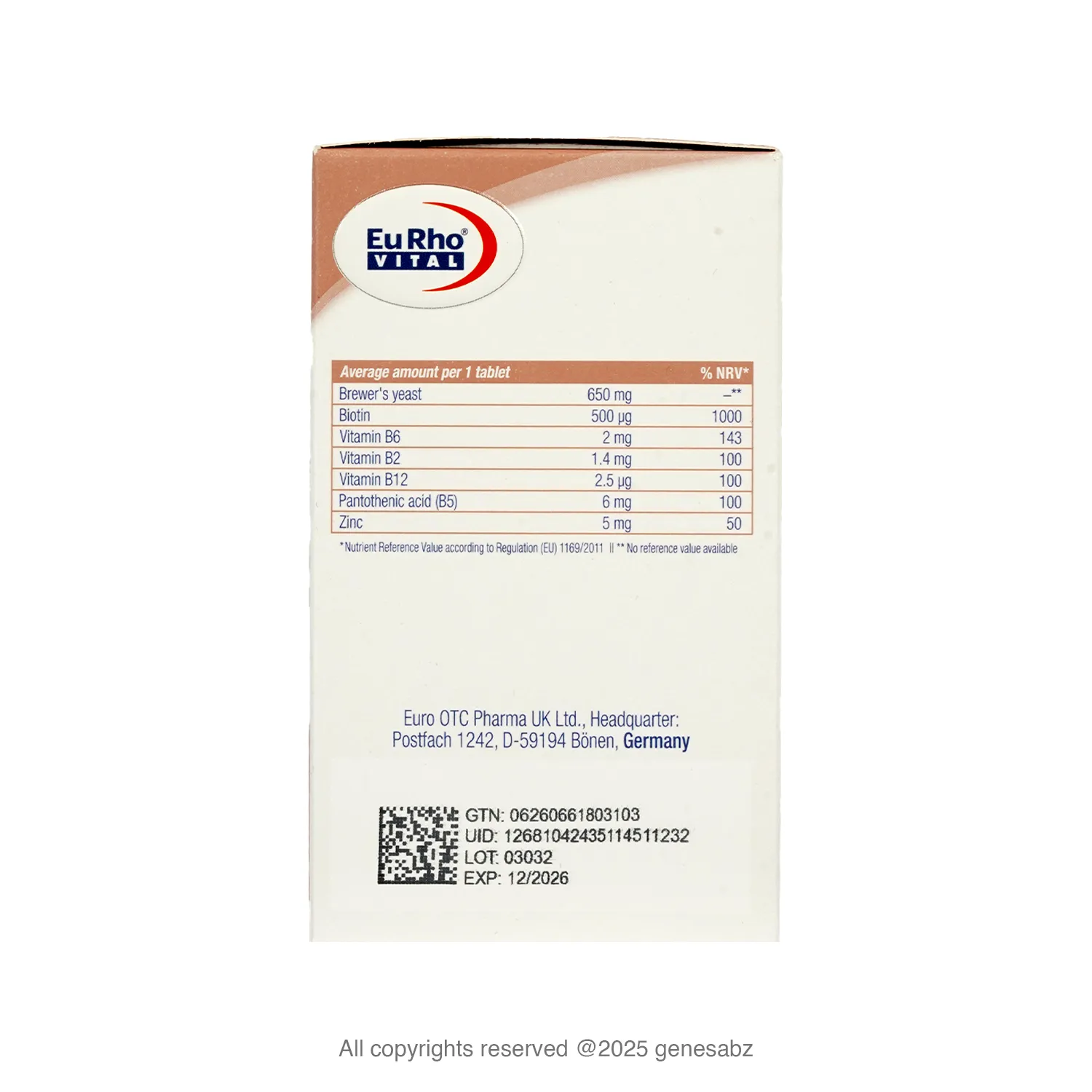 بیرهف پلاس مخمر آبجو یوروویتال 1