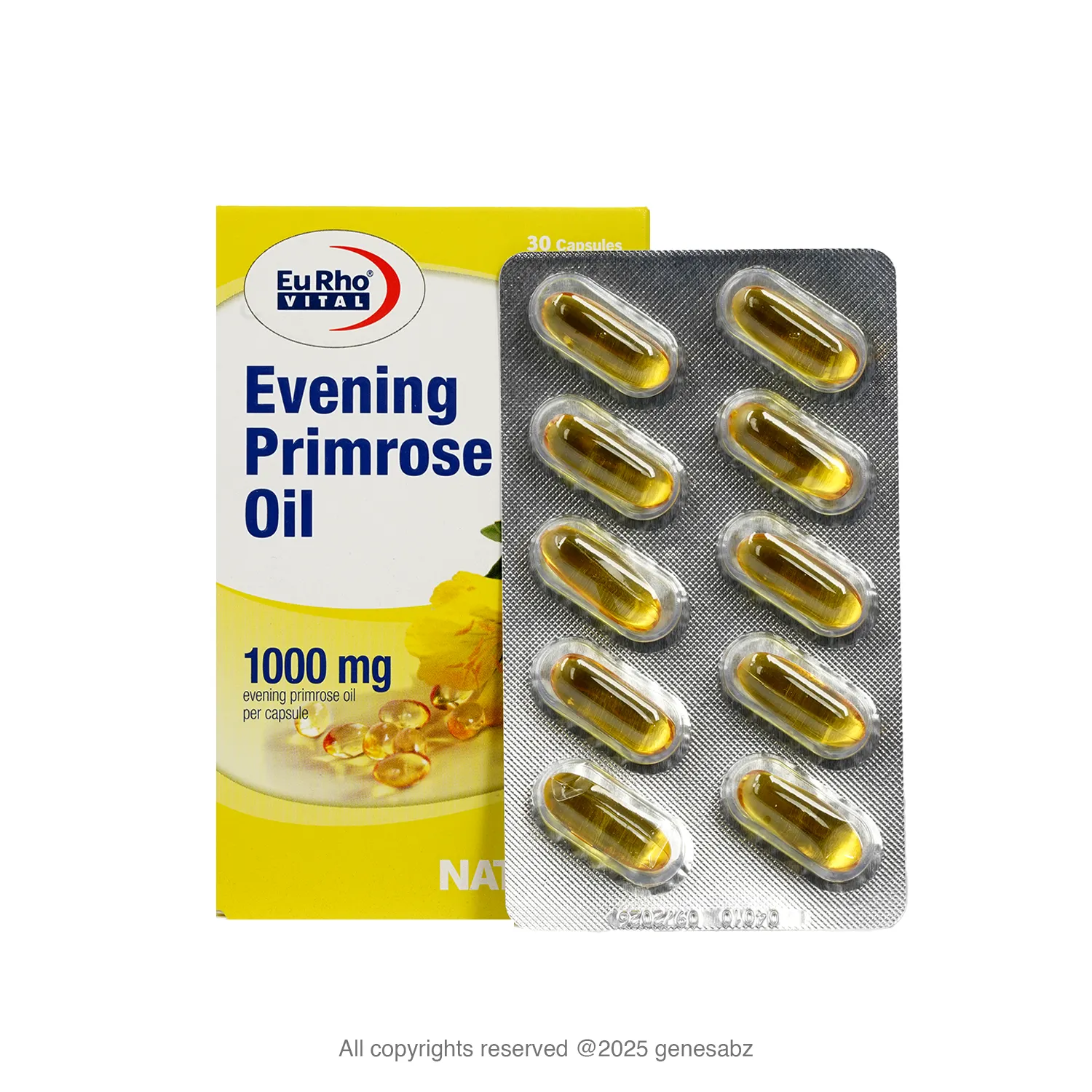 ایوینینگ پرایم رز اویل (روغن گل مغربی) 1000 میلی گرم یوروویتال