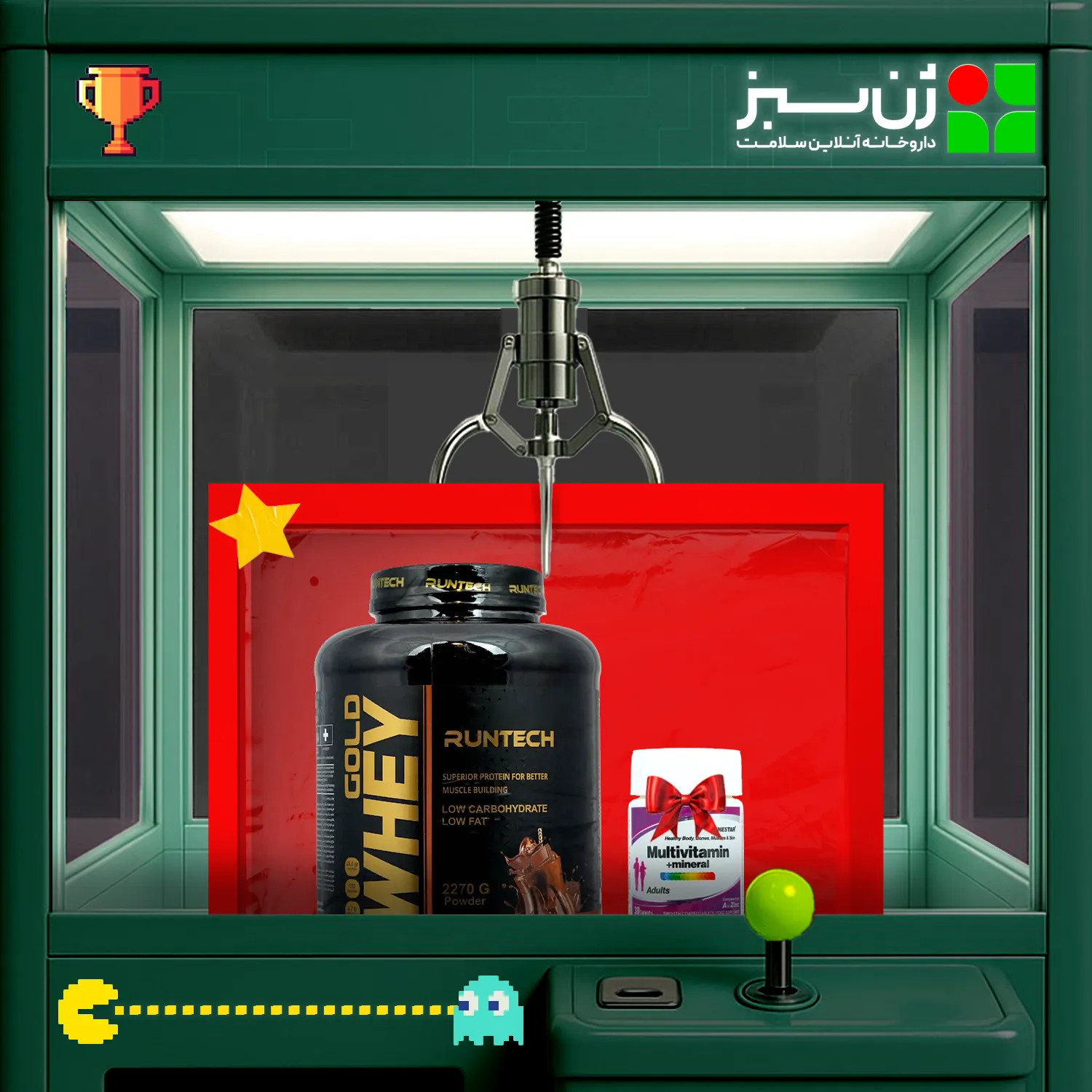 پروتئین وی رانتک 2270 شکلاتی + هدیه: مولتی ژن استار