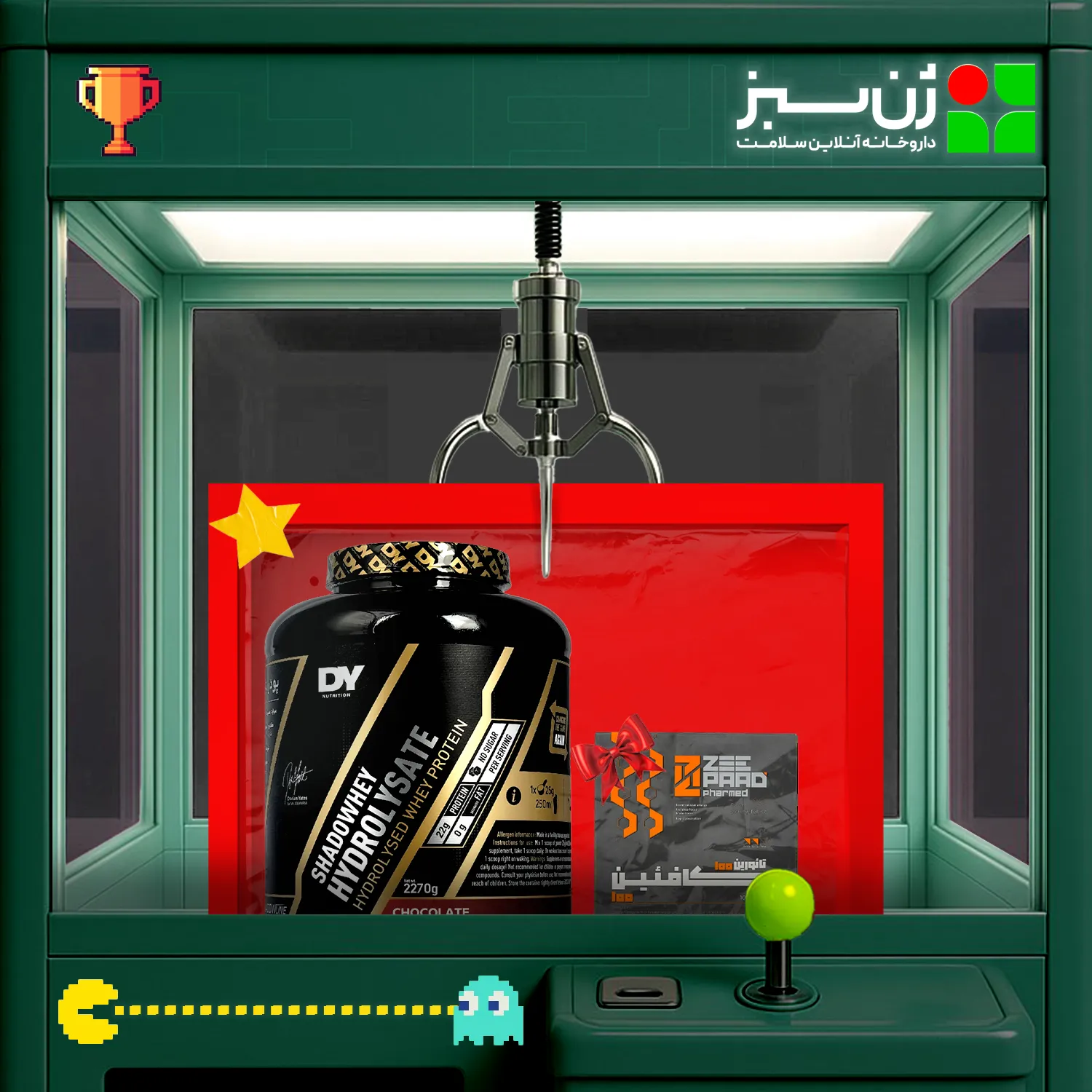 پروتئین وی شادو وی هیدرولیز دوریان یتس (دی وای | DY) + هدیه: ویال کافئین تائورین زی پاد