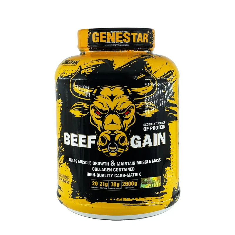 پودر گین بیف ژن استار وزن 2600 گرم + هدیه: قرص مولتی ویتامین مینرال کارن 0