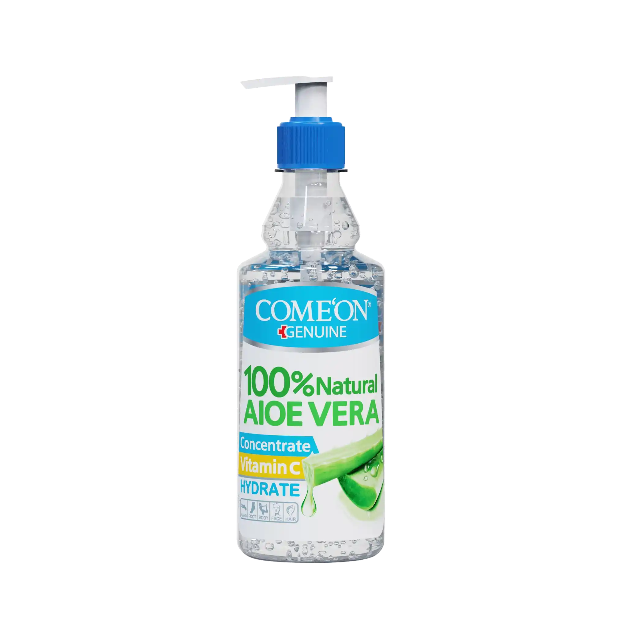 ژل آبرسان کامان مدل آلوئه‌ورا مناسب انواع پوست