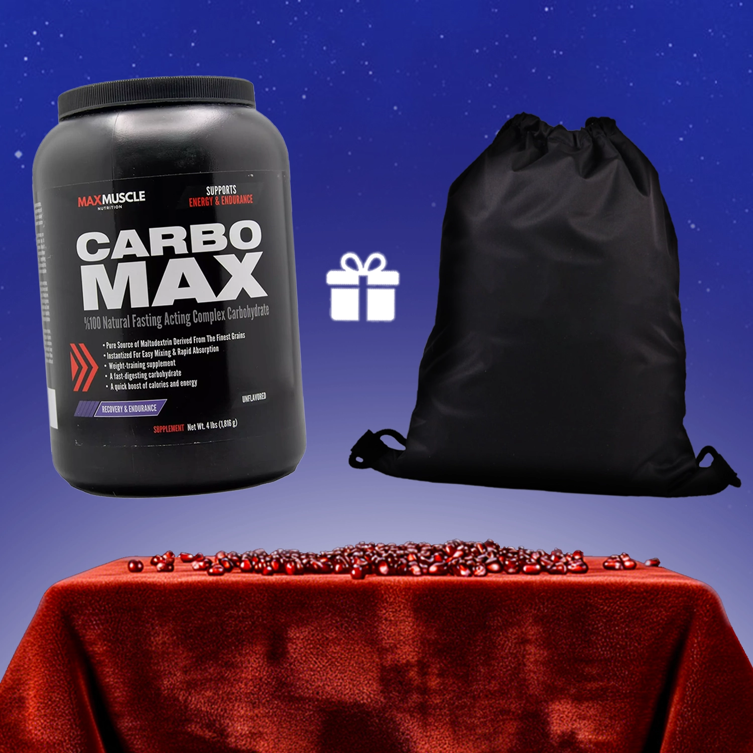 پودر کربو مکس ماسل وزن 1816 گرم + هدیه: شوز بگ