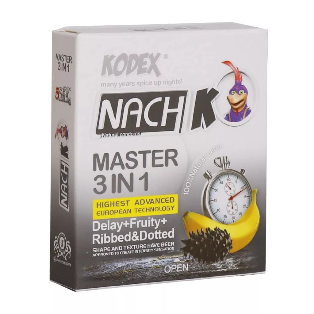 کاندوم سه کاره کدکس مدل مستر بسته 3 عددی