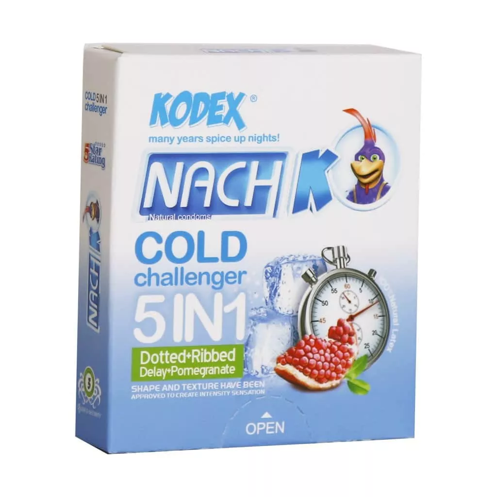 کاندوم 5 کاره کدکس مدل کلد چلنجر بسته 3 عددی
