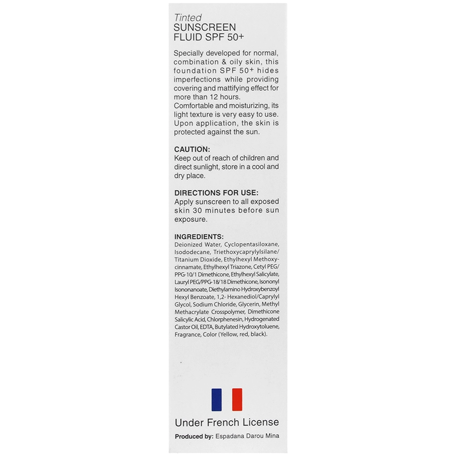 کرم ضد آفتاب رنگی بیزانس SPF50 مناسب پوست چرب حجم 40 میلی لیتر 1