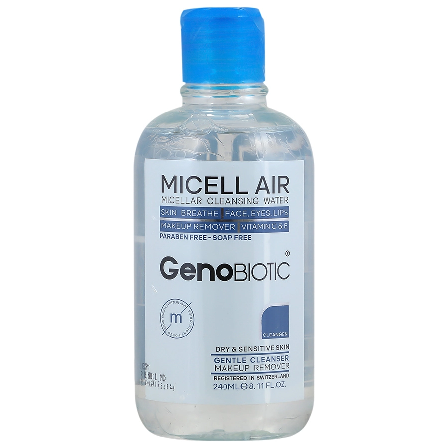 میسلار واتر ژنوبایوتیک مدل میسل ایر مناسب پوست خشک و حساس حجم 240 میلی لیتر