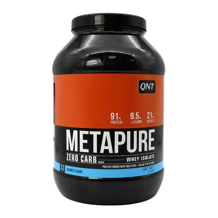 پودر پروتئین وی ایزوله متاپیور زیرو کرب کیو ان تی وزن 1000 گرم