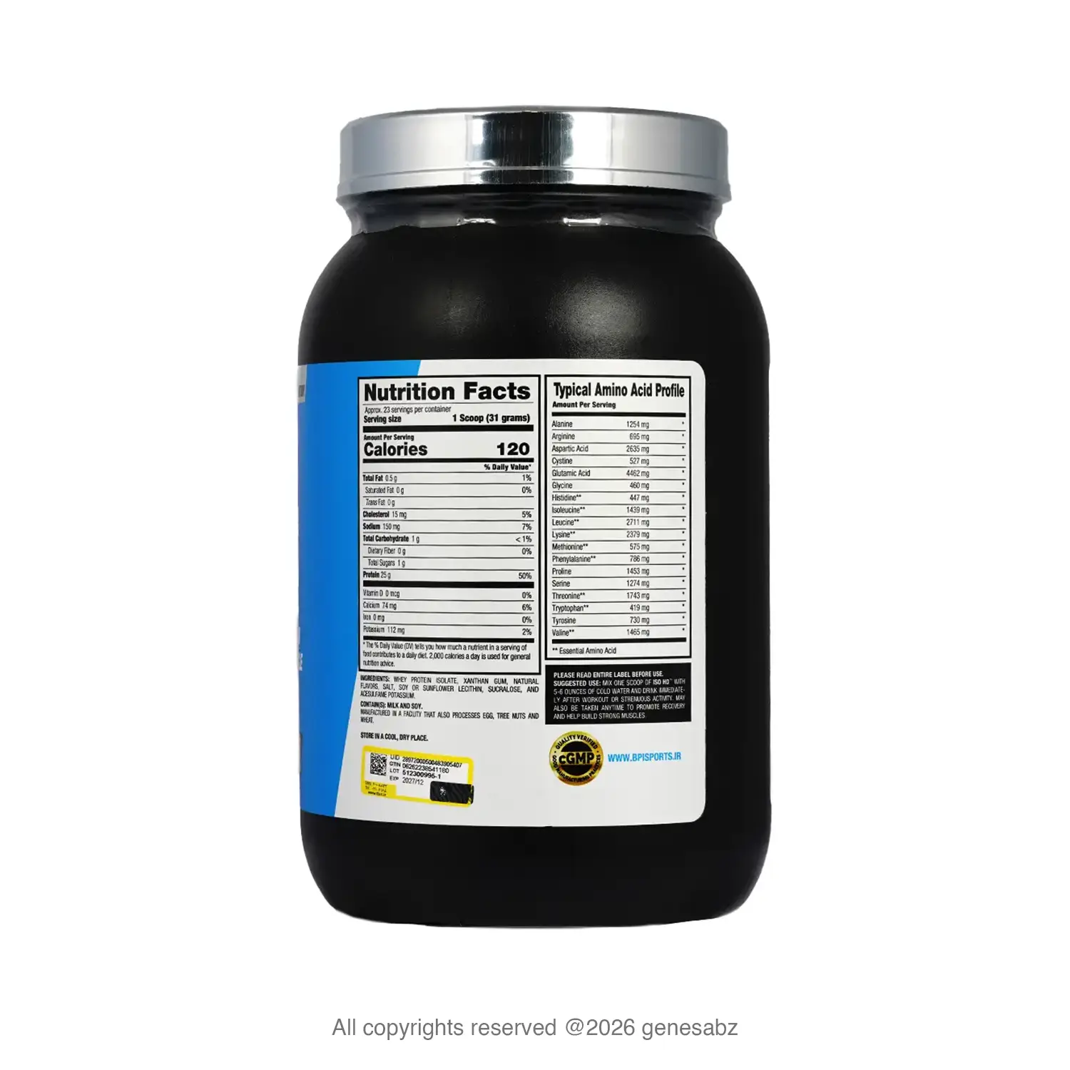 پودر پروتئین ایزو اچ دی بی پی آی اسپورت 713 گرم 2