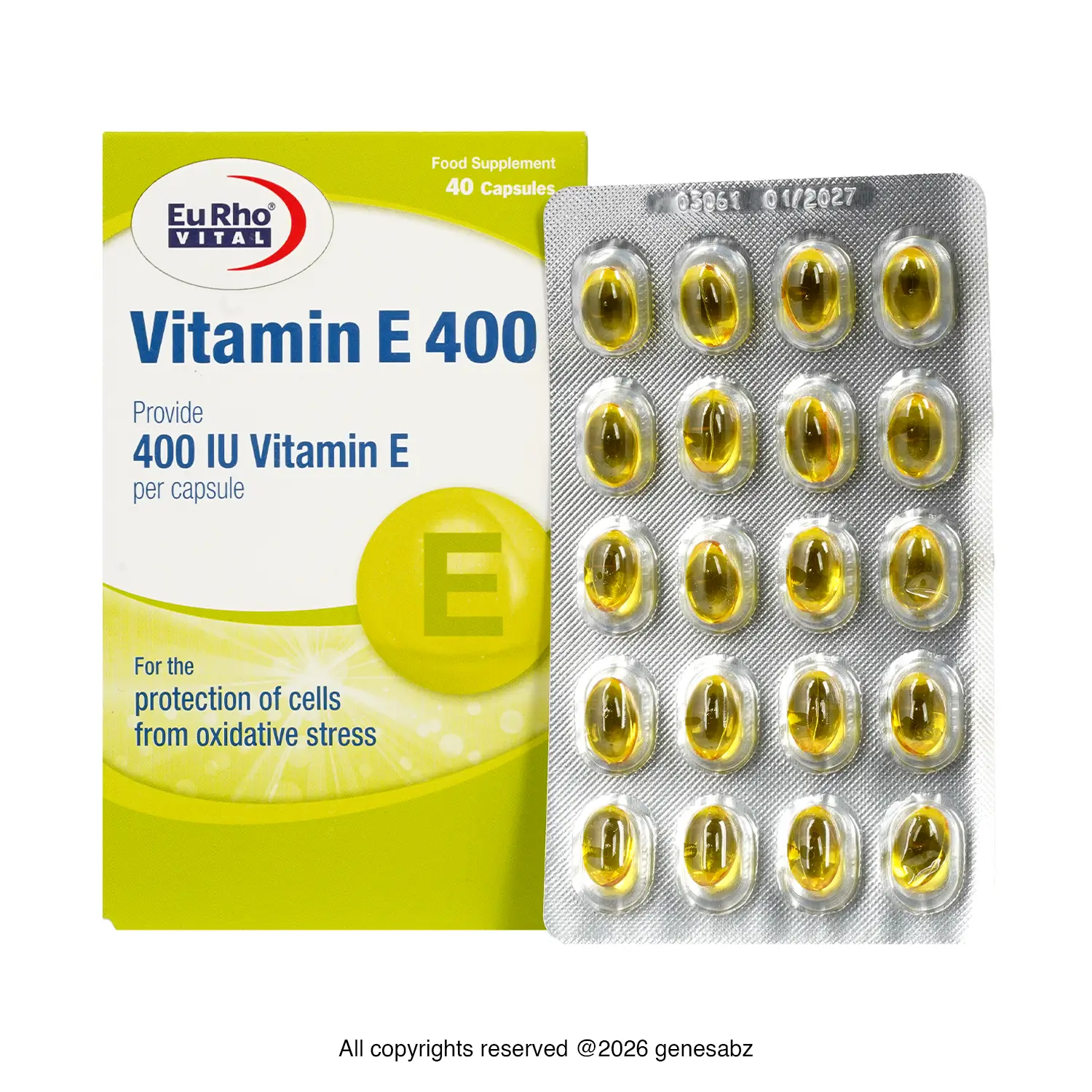 کپسول نرم ویتامین ای 400 یوروویتال