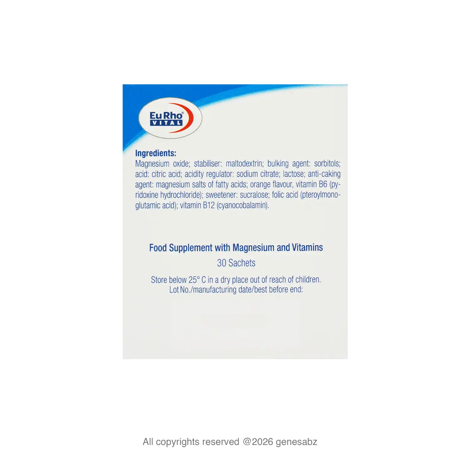 ساشه منیزیم 400 یوروویتال 2