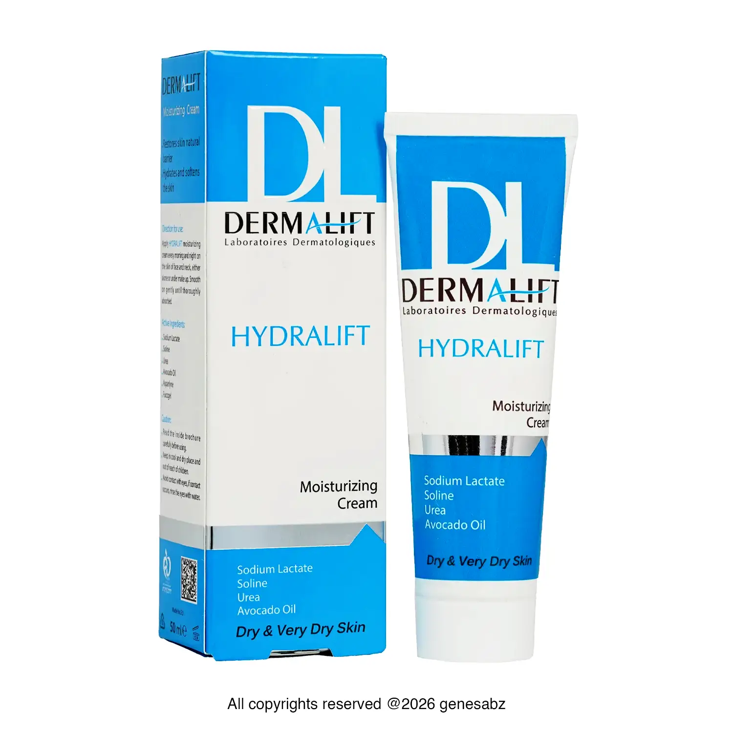 کرم مرطوب کننده بدن درمالیفت مدل هیدرالیفت حجم 150 میلی لیتر