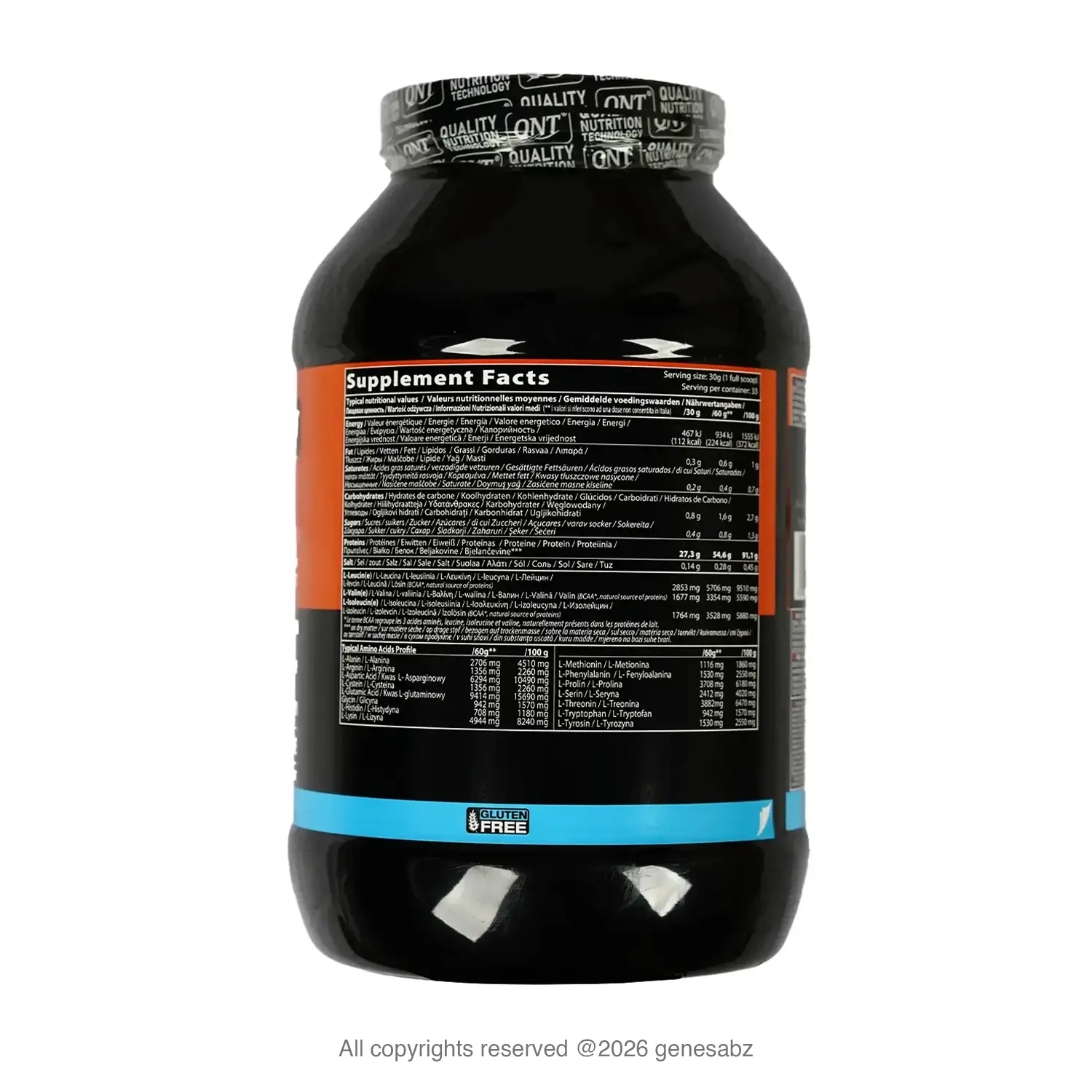 پودر پروتئین وی ایزوله متاپیور زیرو کرب کیو ان تی وزن 1000 گرم 0