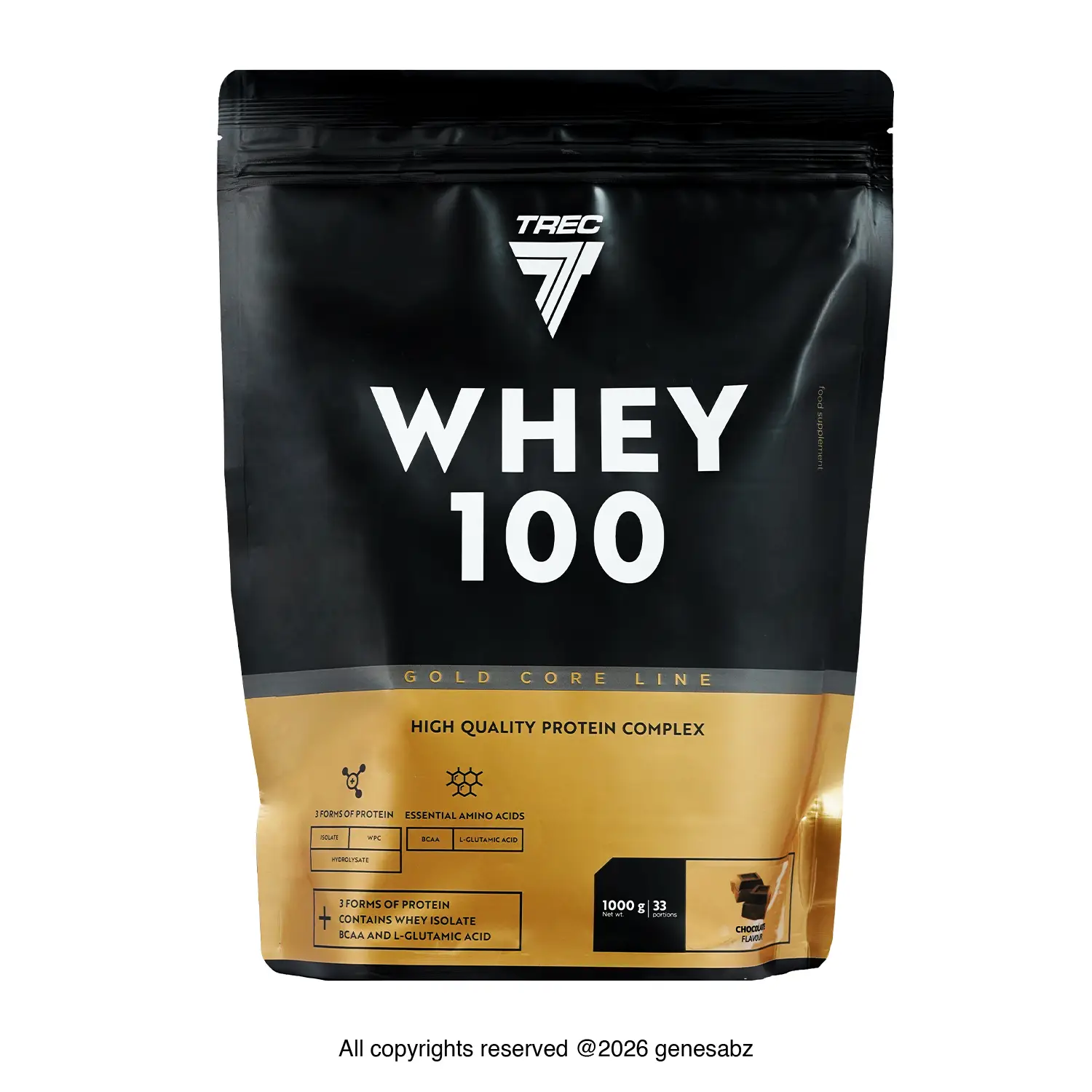 پودر کیسه ای پروتئین وی 100 گلد کر لاین ترک نوتریشن