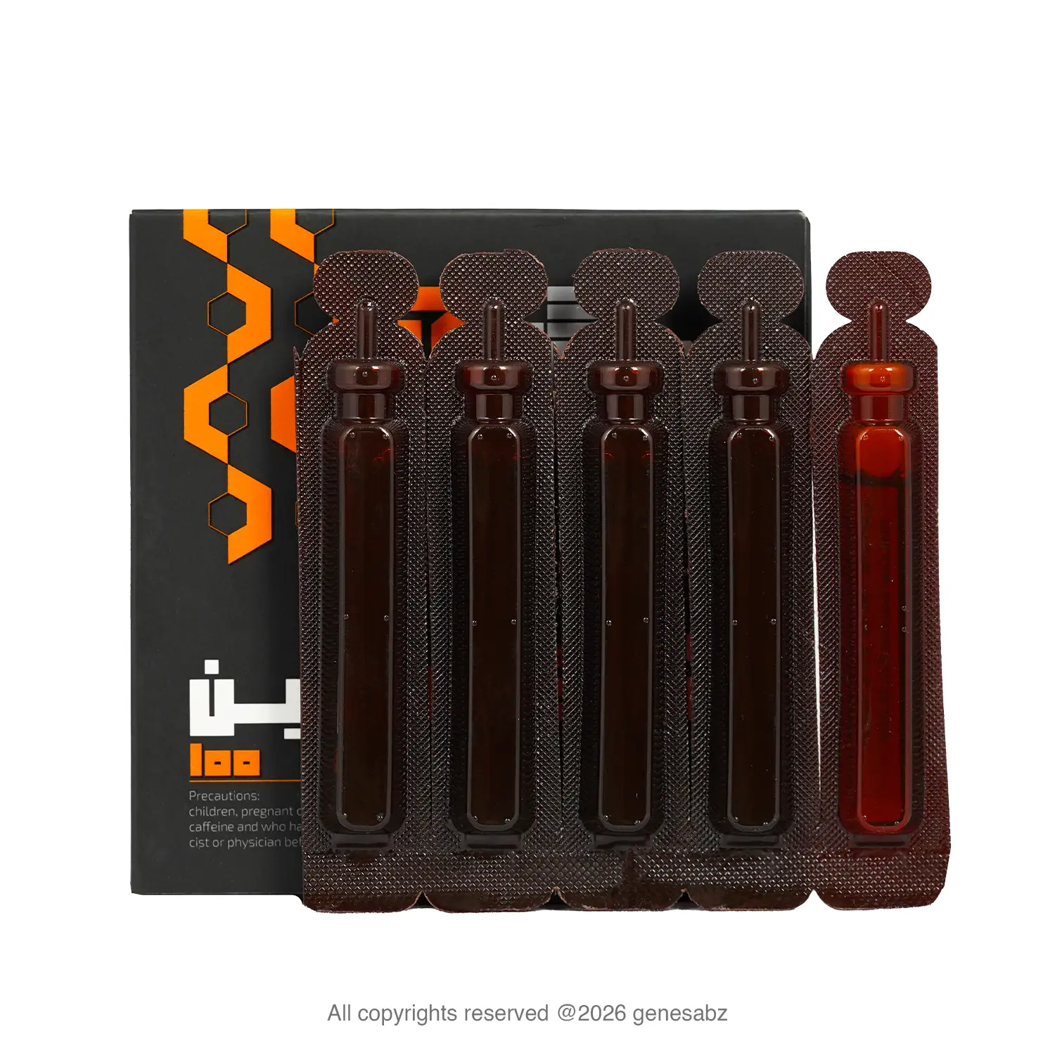 ویال خوراکی کافئین تائورین 100 میلی گرم زی پاد بسته 10 عددی 0