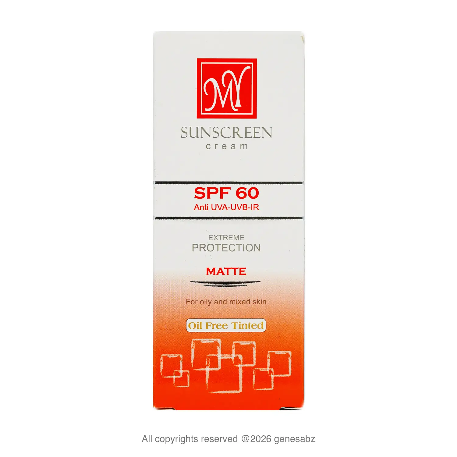 کرم ضد آفتاب رنگی مای SPF 60 مناسب پوست چرب و مختلط حجم 50 میلی‌لیتر 1