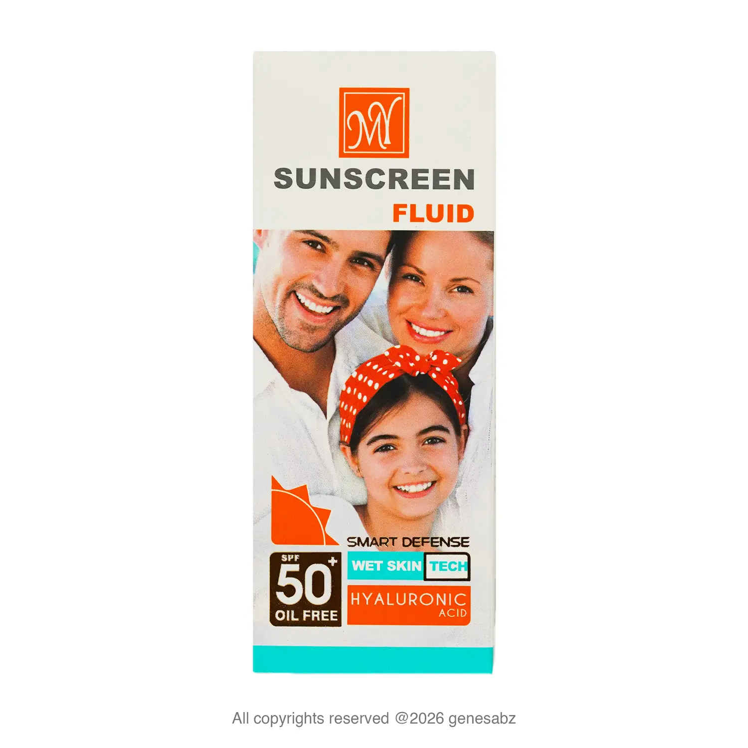 فلوئید ضد آفتاب بی‌رنگ مای SPF50 مدل هیالورونیک اسید مناسب انواع پوست حجم 50 میلی‌ لیتر 1