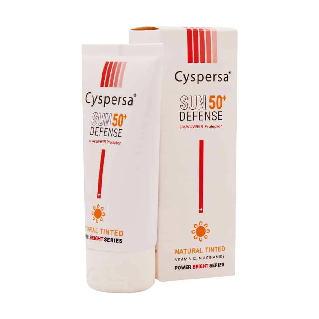 کرم ضد آفتاب رنگی روشن کننده SPF50 سیسپرسا مدل دفنس حجم ۵۰ میلی لیتر 0