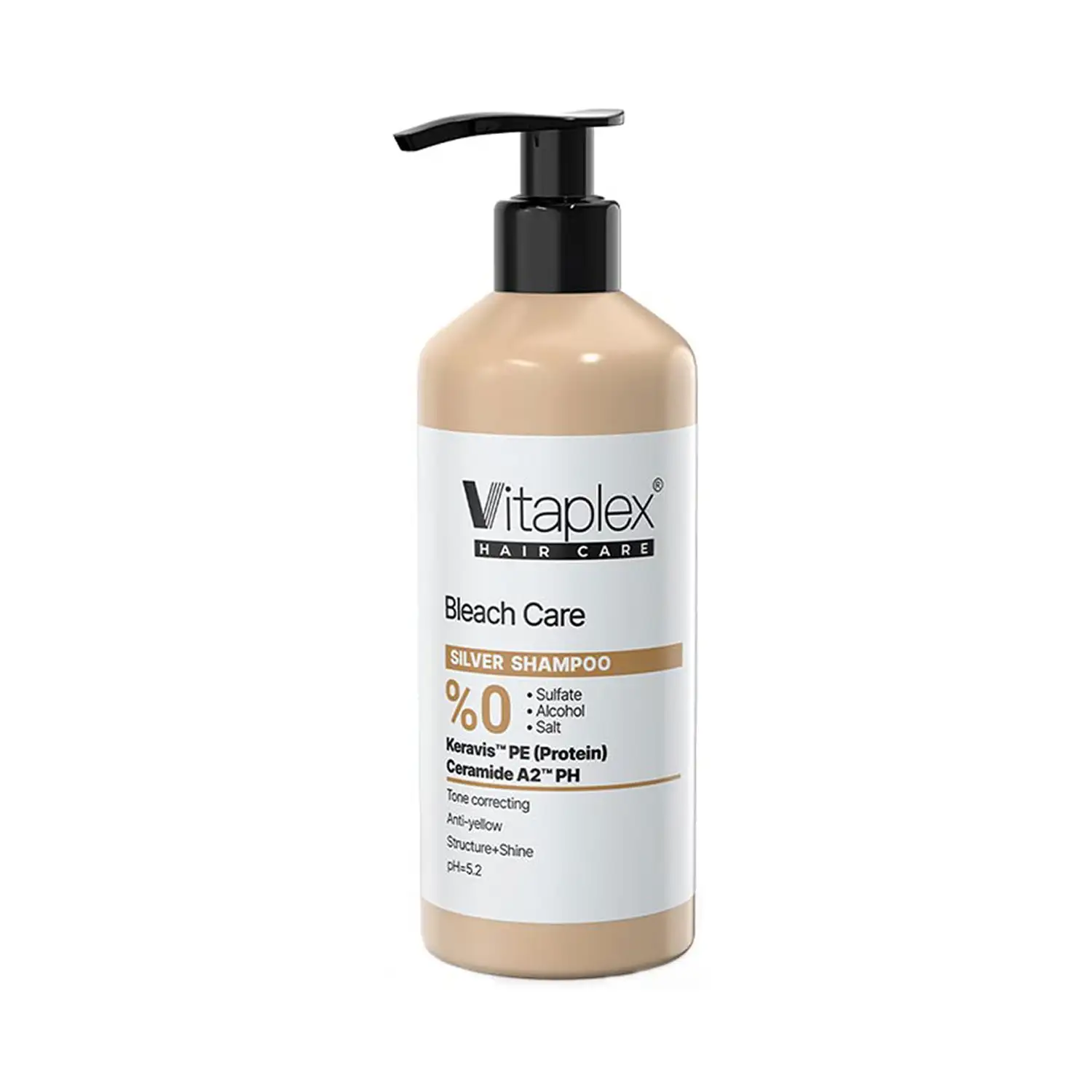 شامپو فاقد سولفات ضد زردی ویتاپلکس مناسب موهای بلوند دودی و پلاتینه حجم 200 میلی لیتر