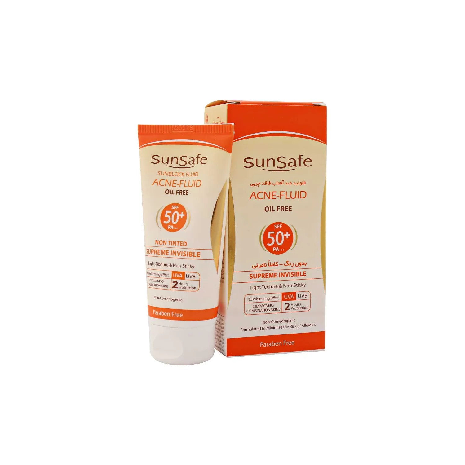 فلوئید ضد آفتاب سان سیف فاقد چربی با spf50