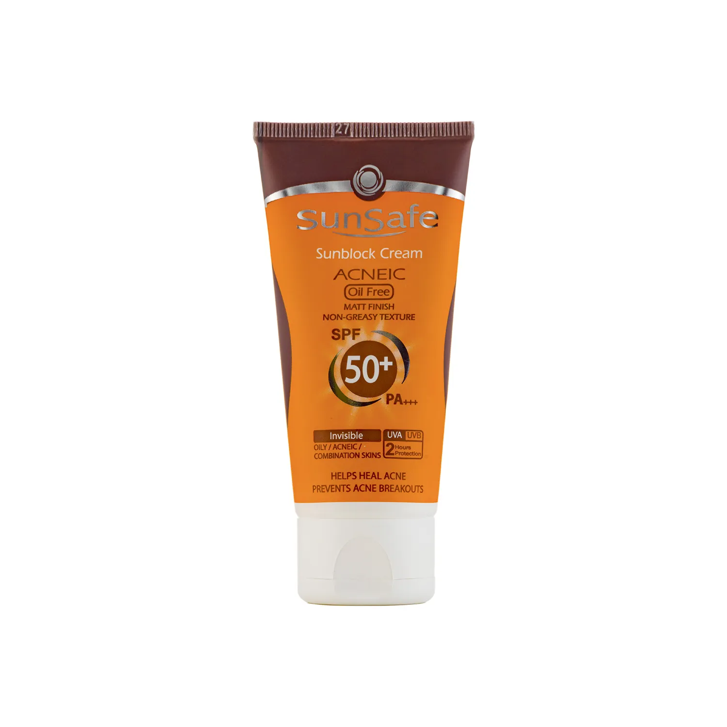 کرم ضد آفتاب رنگی سان سیف با spf50 فاقد چربی 0