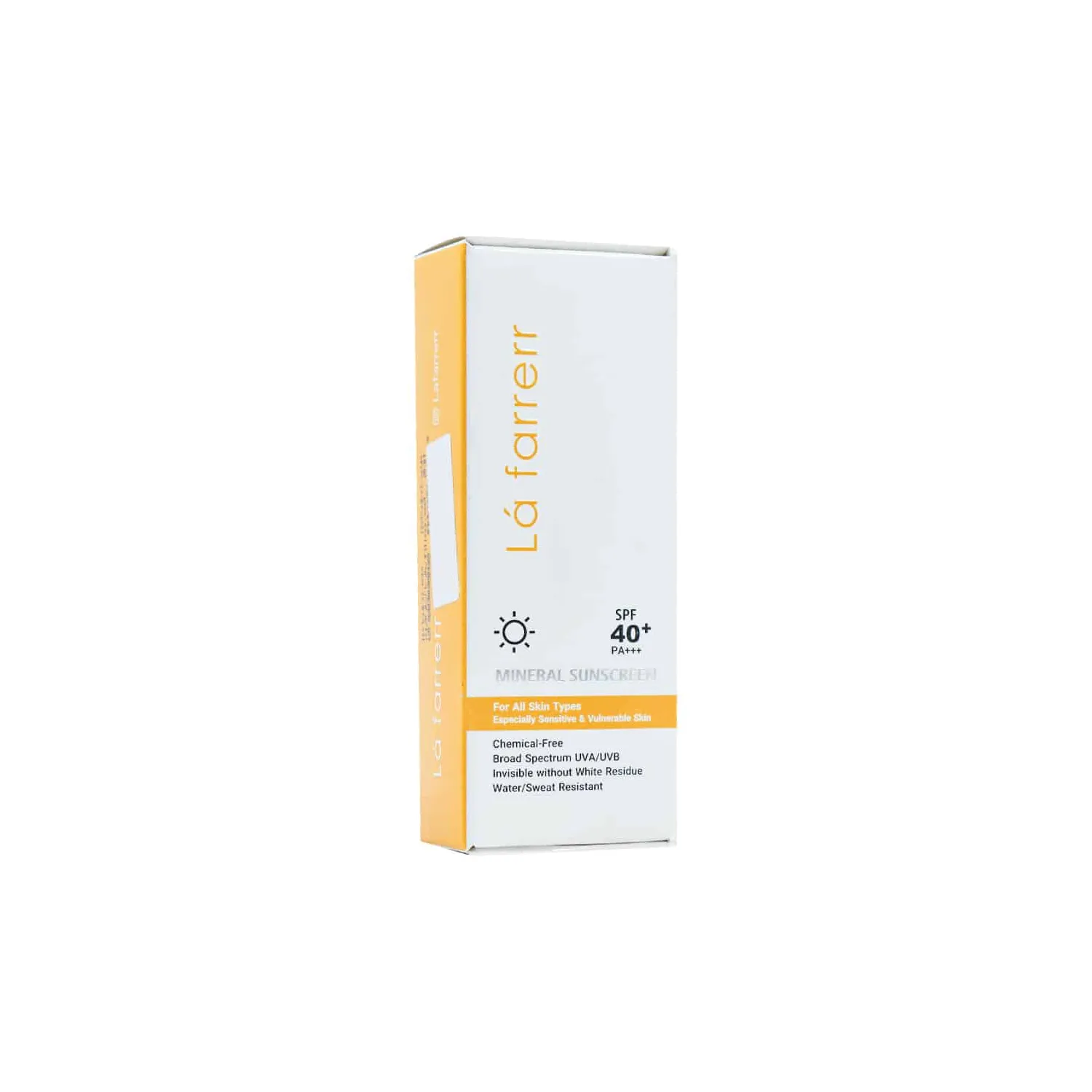 کرم ضد آفتاب مینرال SPF40 لافارر مناسب انواع پوست 40 گرم